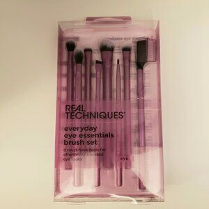 Real Techniques 8-Piece Eye Makeup Brushes Metallic Shading Crease Lash Sep